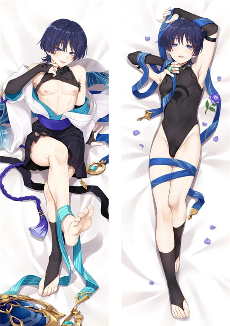 Anime Decor Genshin Impact Wanderer Scaramouche Dakimakura Waifu Pillowcase 2-Side Print Hugging Body Cushion Cover Gifts