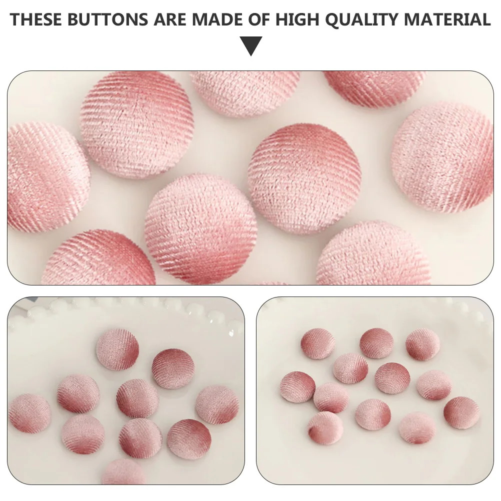 

20Pcs 15mm Unique Decors DIY Velour Covered Buttons Sewing Fasteners Handmade Projects Decorative Accessories Sewing Buttons