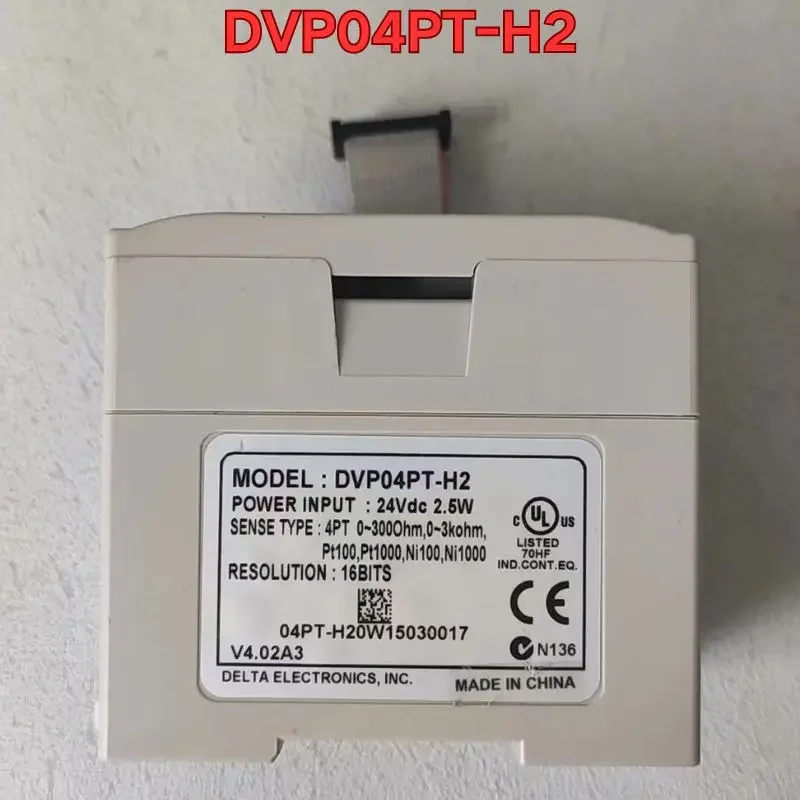 Second-hand PLC temperature module DVP04PT-H2 function test is normal