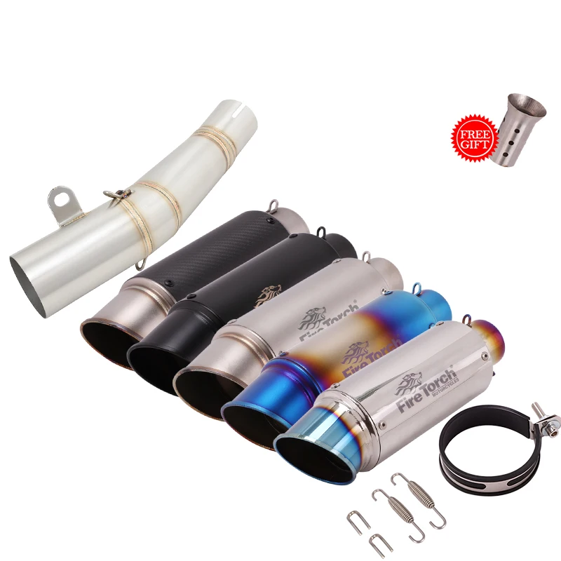 

Slip On For Yamaha YZF R6 YZF-R5 2006 - 2019 Motorcycle Exhaust Escape System Middle Link Pipe Connecting Muffler 60mm DB Killer