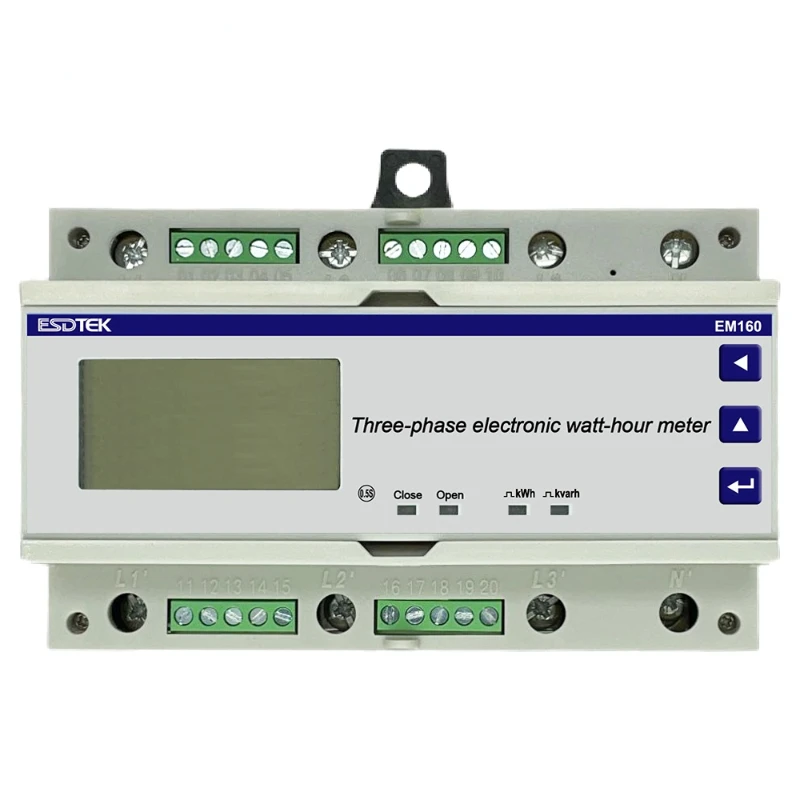 

EM160TR-380V-15A din rail type electricity three phase four wire electricity watt-hour meter