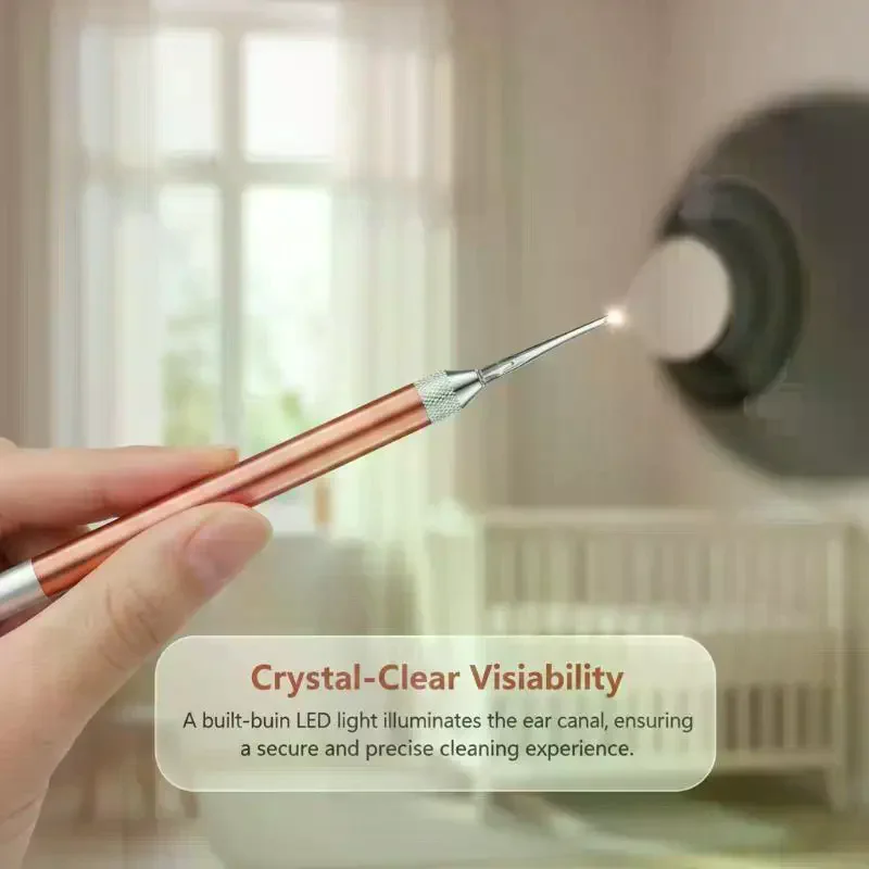 Ear Cleaner Spoon Flash Ear Wax Picker Visual Earpick Eer Wax Dig Remover Ear Nose Novel Tweezer