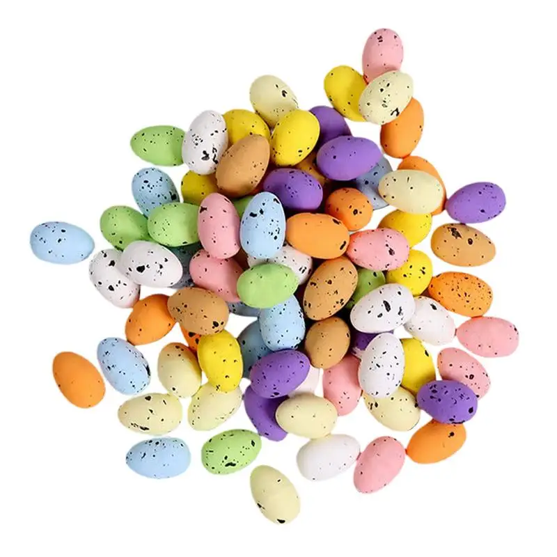 

100pcs Easter Eggs DIY Speckled Foam Eggs Easter Party Decor Colorful Chick Eggs Easter Eggs Party Decor Easter Gifts For Kids