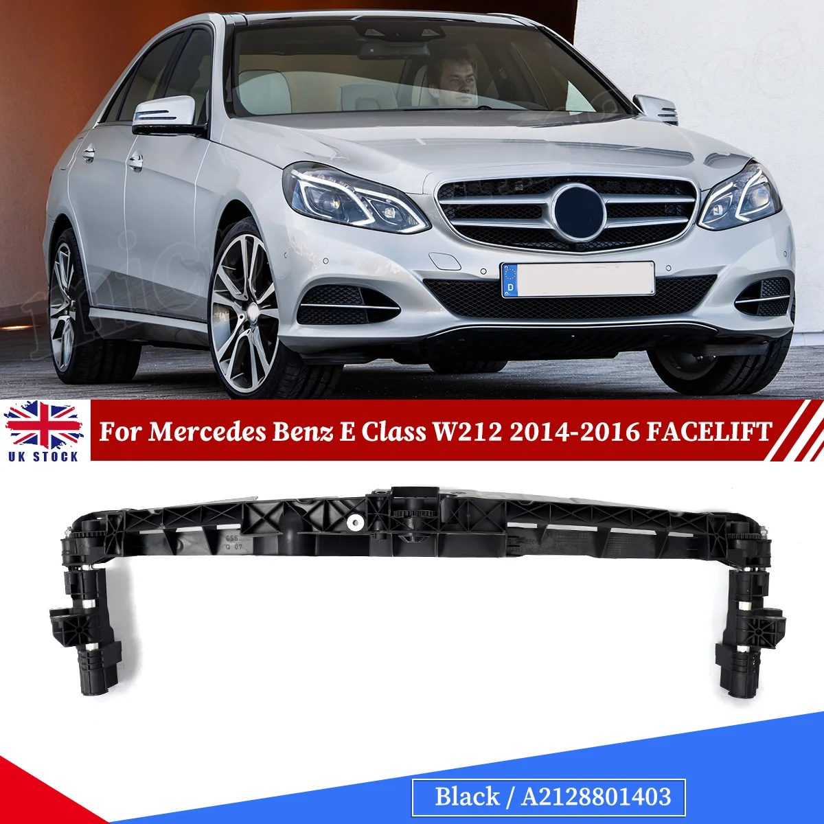 

2128801403 Front Grille Support Bracket Black For Mercedes W212 E350 2014-2016