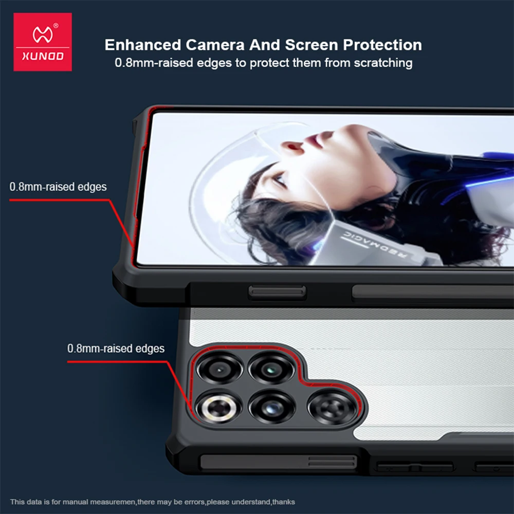 Etui z magnetycznym uchwytem Xundd do Nubia Red Magic 11 Pro Plus 11 Air /9 10 Pro Plus, ochrona przed upadkiem dzięki poduszkom powietrznym, ochrona aparatu — zdjęcie produktu 3