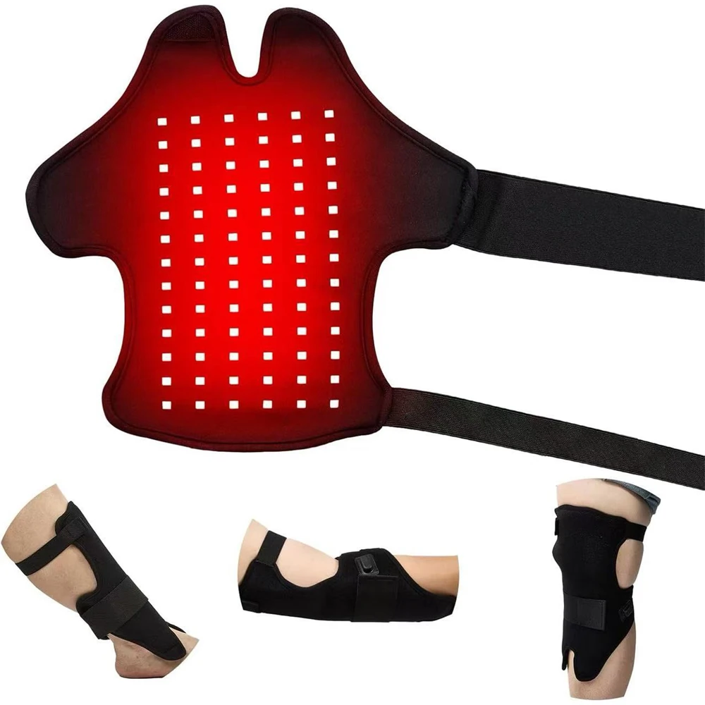78 LEDs Red Light Therapy Belt 660nm 850nm Infrared Heating Wrap Knee Neck Pain Relief 5-Level Dimmable Timer Pad