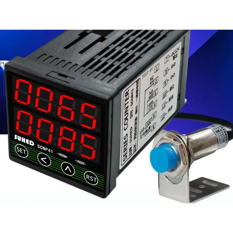 Intelligent Tachometer Motor Speed Measurement Digital Display Electronic Frequency Meter High Precision Tachometer P41