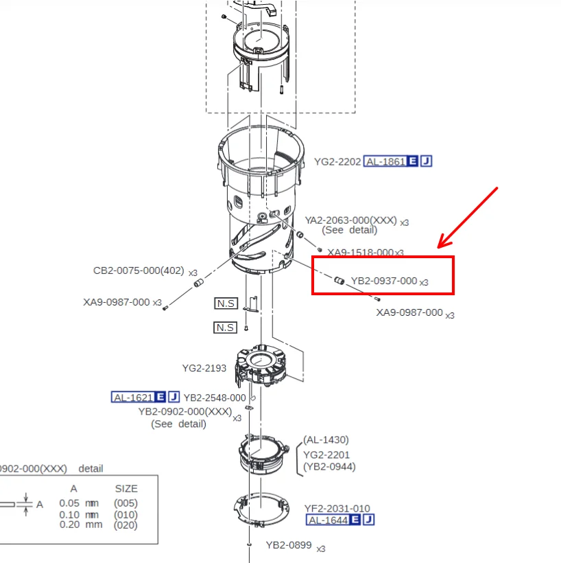 جديد الأصلي لكانون EF 24-105 مللي متر f/4L IS USM طوق Decenet الدائري YB2-0937