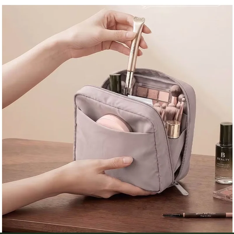 Portable Stand-Up Washable Storage Bag Cosmetic Organizer Travel Toiletry Bag Coin Purse Outdoor Multi-Function Cosmetics Bag
