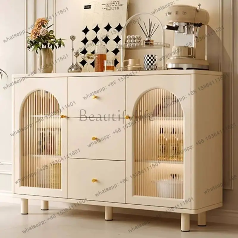 LSRustic Classic Living Room Cabinets Display Long French Wooden Living Room Cabinets Luxury Vetrina Esposizione Furniture Home