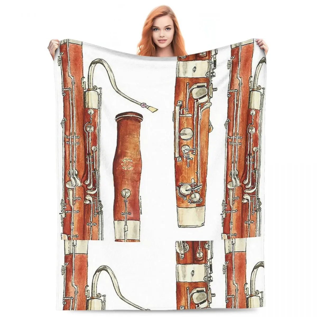 

The Bassoon Blanket Flannel Sofa Throw Blanket Portable Throw Blankets for Couch Bedding Outdoor Throws Bedspread Quilt