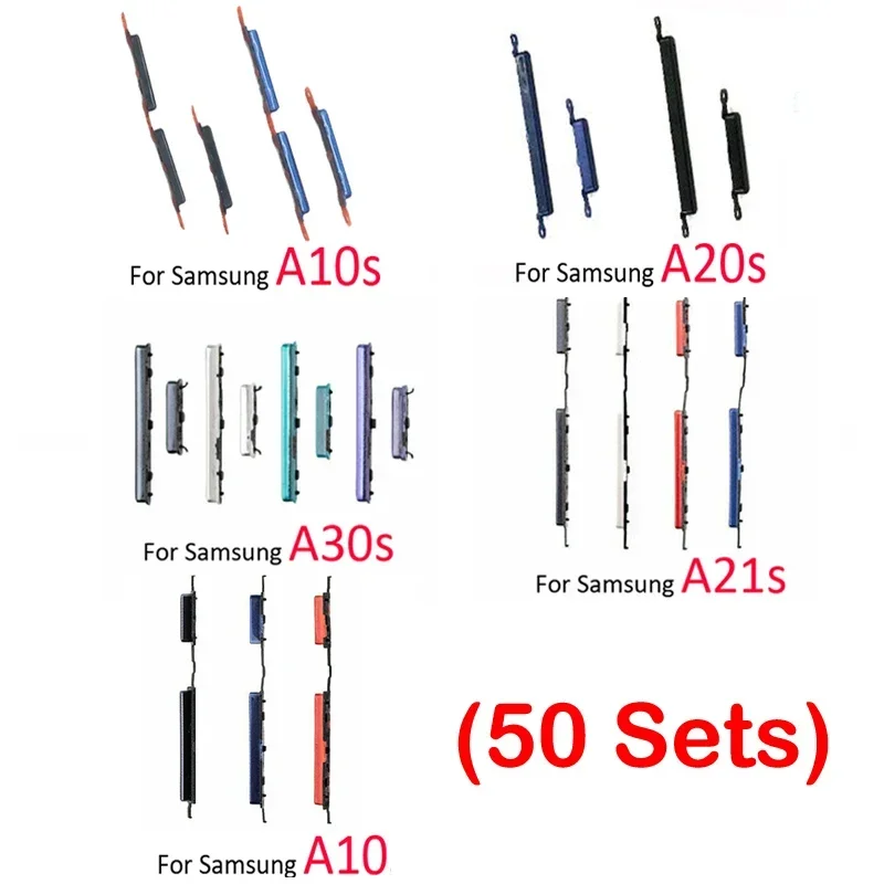 

50 шт. кнопка регулировки громкости телефона для Samsung Galaxy A10s A20s A30s A21s A10 корпус вкл. выкл. внешняя боковая клавиша