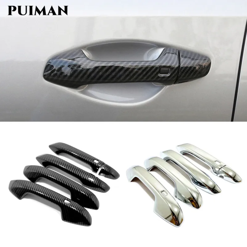 

For KIA Ceed 2018 2019 Accessories LHD Car door protector Handle Decoration Cover Trim Sticker ABS Chrome/Carbon Car styling 5PC