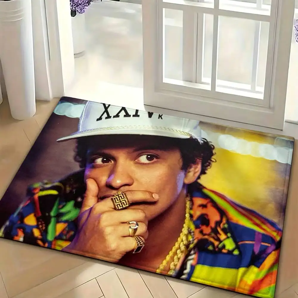 B-Bruno mars The Romantic Floor Mat Soft Non Slip for Entry Door Bathroom Indoor Home Decorative Carpet