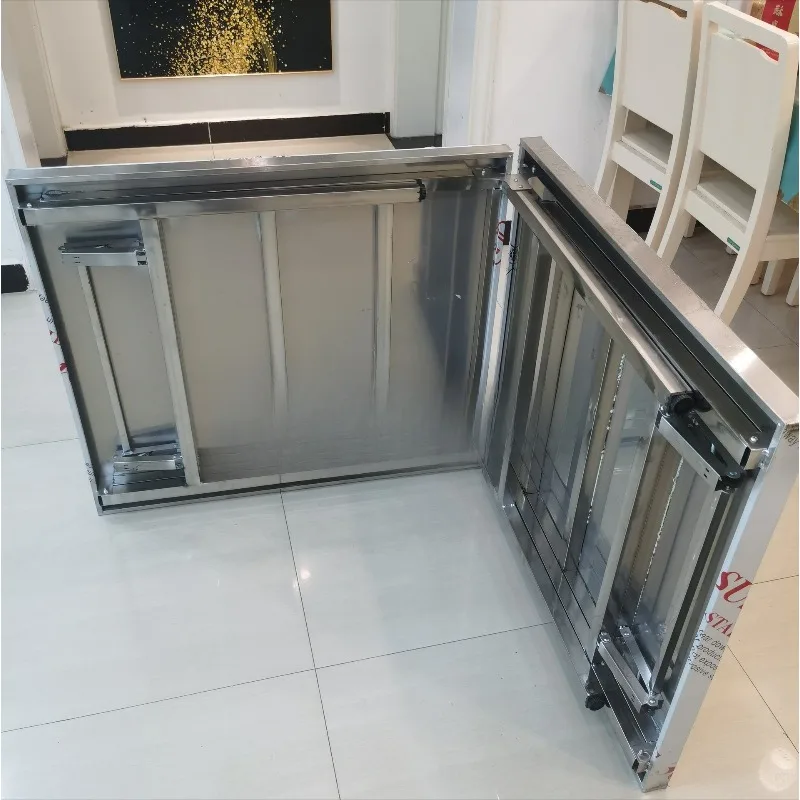 Thickened desktop foldable all stainless steel folding table Car portable easy to store stall
