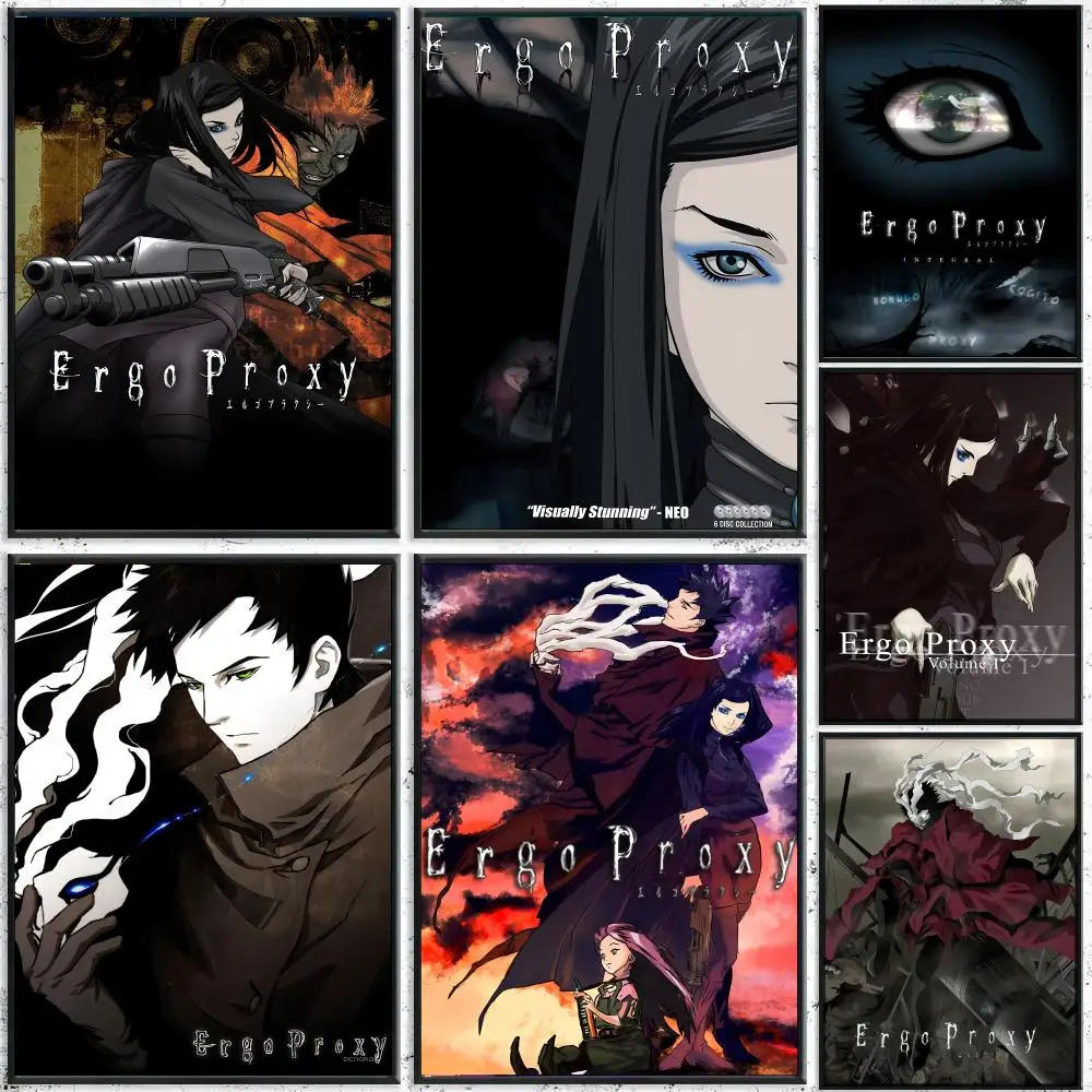 Anime Ergo Proxy Poster Perfect Sticker Self Adhesive for Office Home Theater Wall Art Decor Fancy Gift