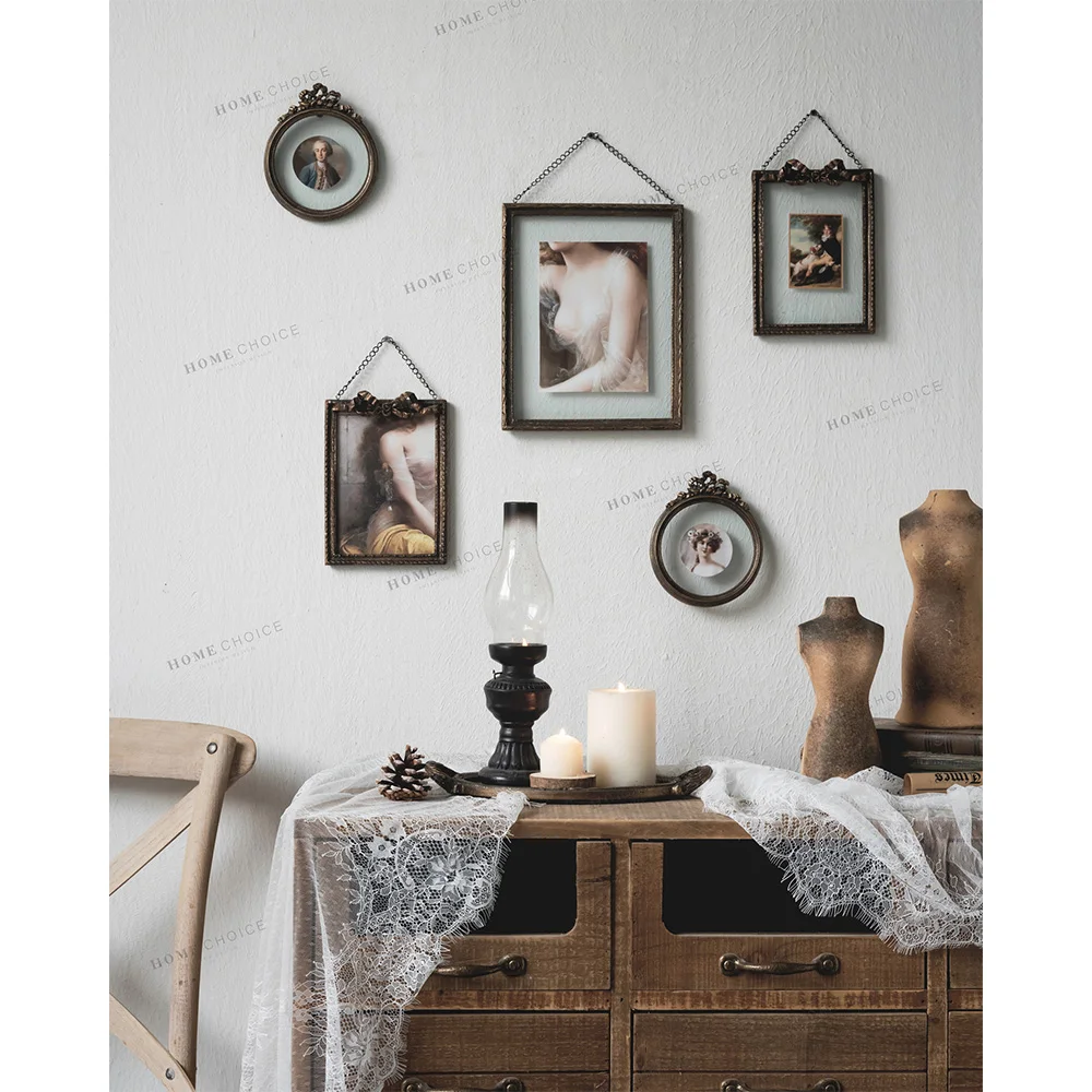 

Photo Frame Kids Gold Metal Funia Resin Hanging Antique Vintage Large Wall Picture Photo Frame For Home Decor