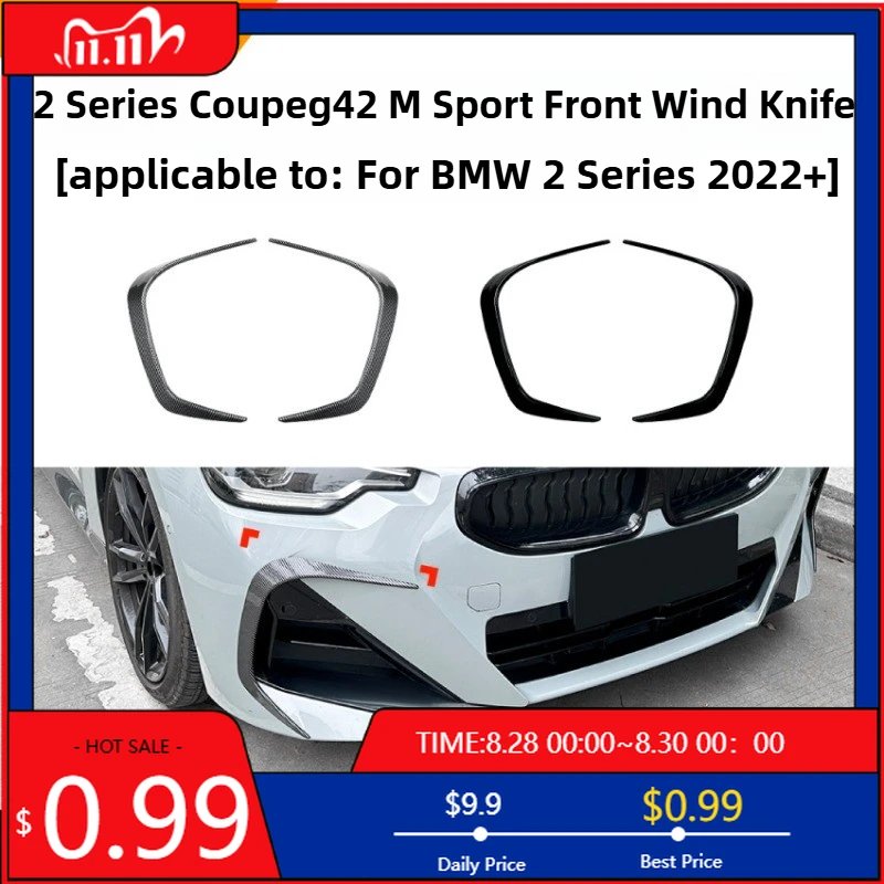 

Hot Ornaments For BMW 2 Series Coupe G42 M Sport 2022+ Front Wind Knife Car Patch Exterior Modification Accessories Interior Sti