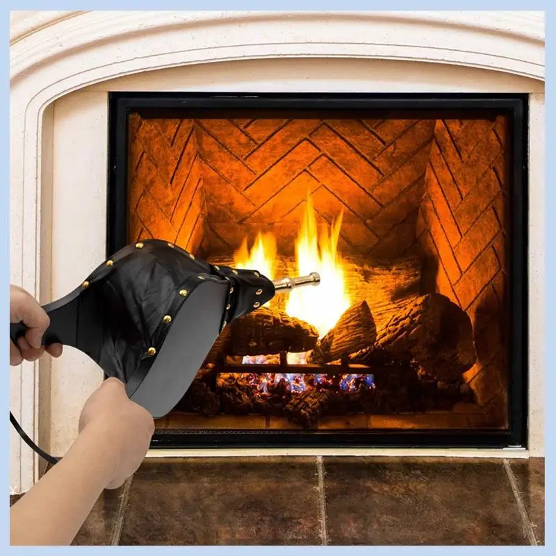 MLGB-Outdoor Cooking Fan Air Blower 15.7X7in Fireplace Bellows Manual Wood Air Blower For Camping BBQ Fireplace Blowing Air