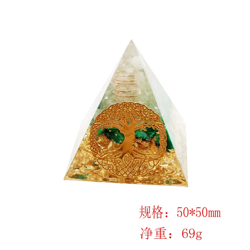 New product rune malachite gravel mixed creative home car pyramid ornament foreign trade