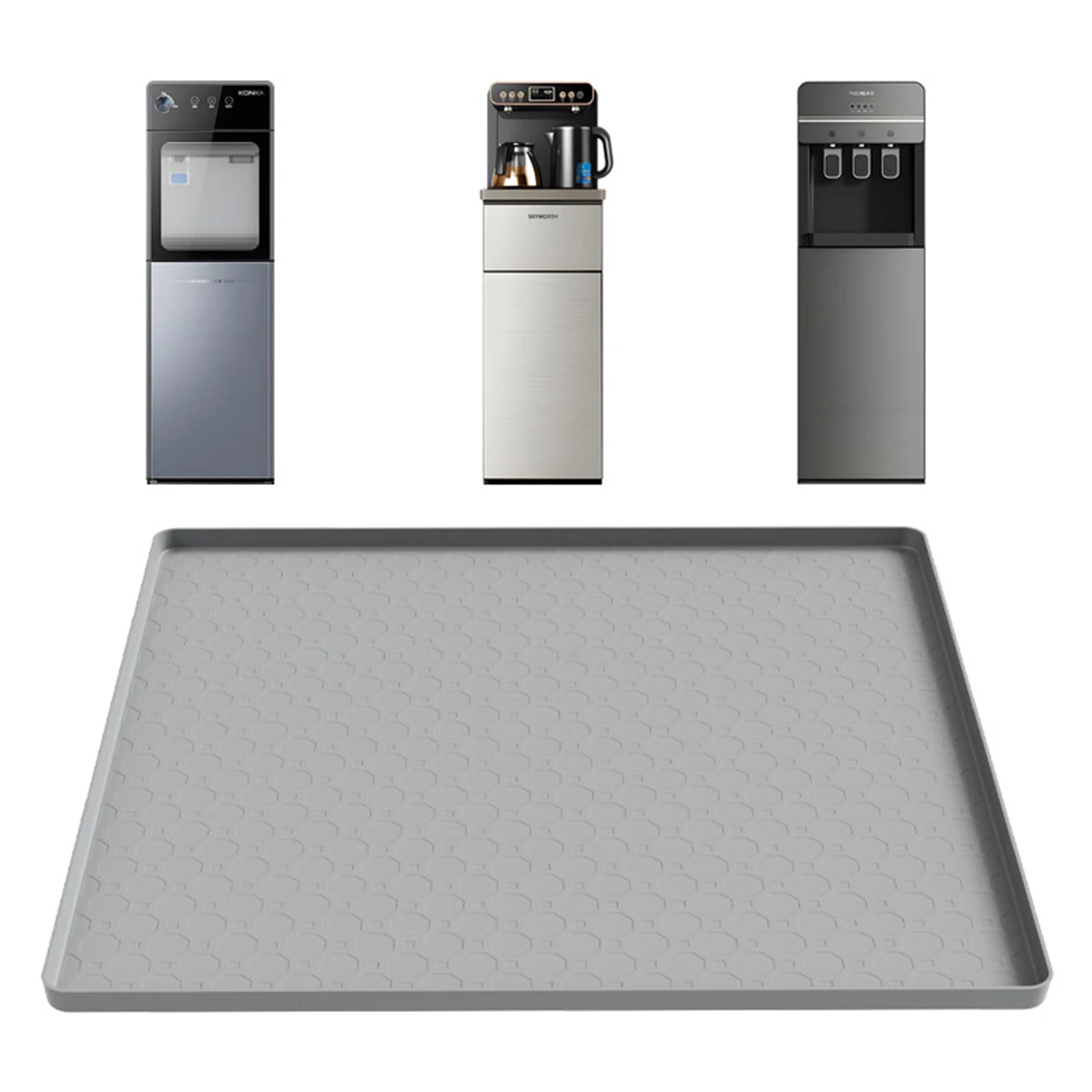 50x50CM Silicone Mat Non-slip Drip Tray With Raised Edges For Floors Protection Under Fridge Or Washing Machine
