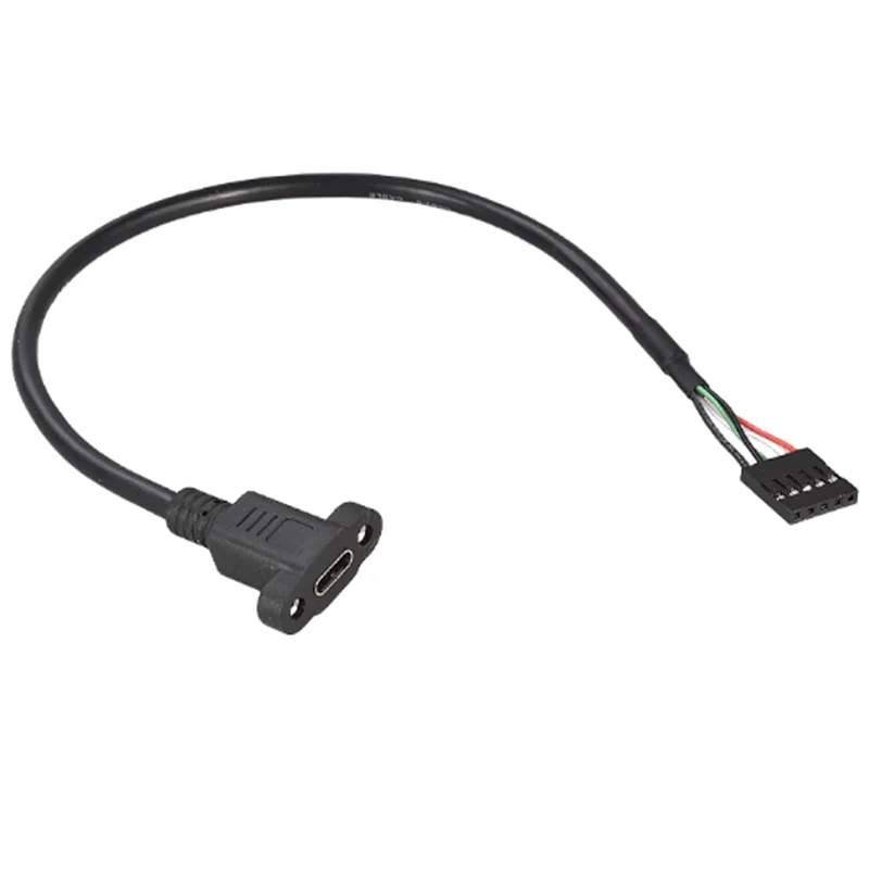 30cm DuPont 2.54 5pin to Type-C Female Ribbon Screw Fixed Data Charging Cable 2.0 Version TPCI Board USB Plug Type-C