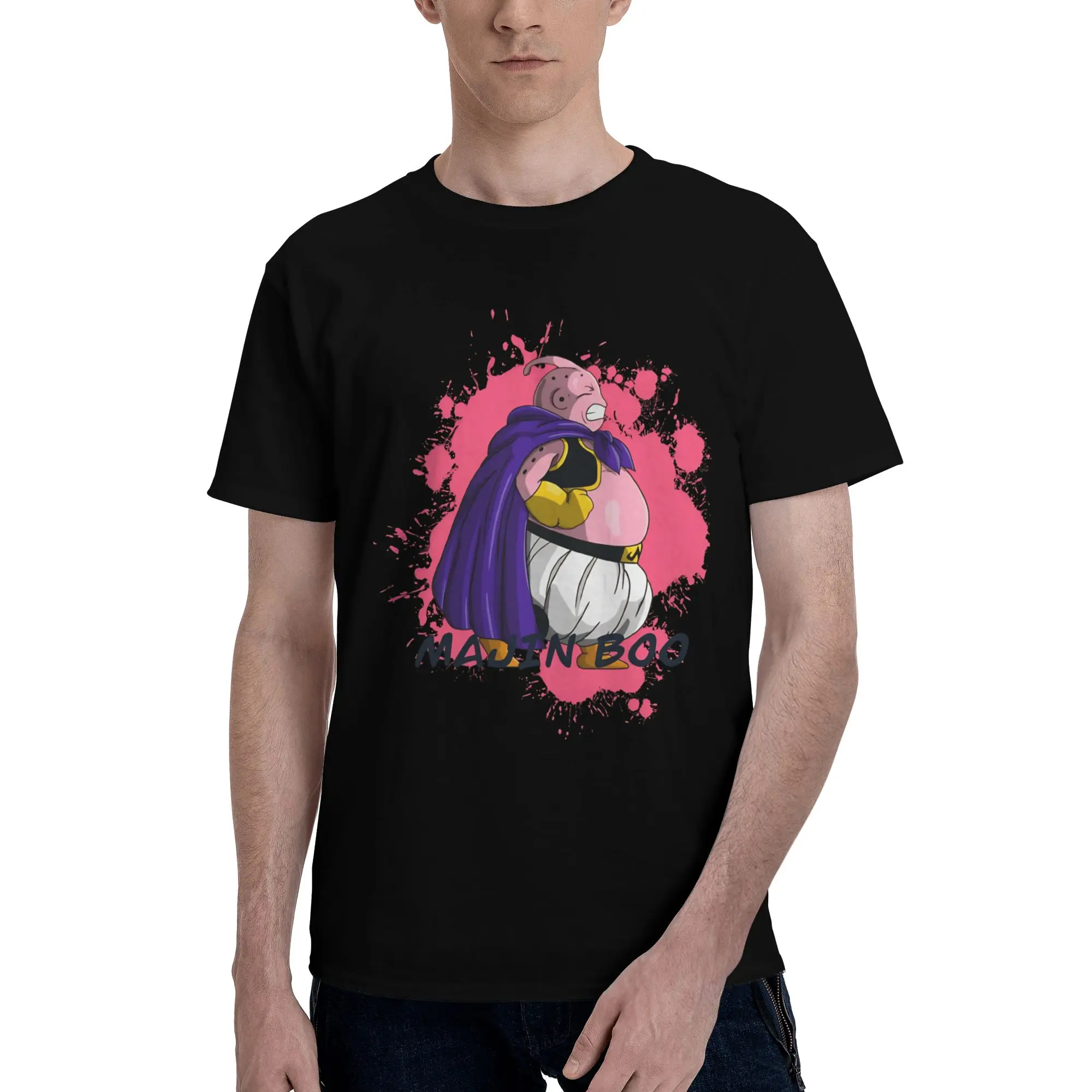 Camiseta divertida de algodón 100% de Majin Boo, camisetas Bandai Dragon Ball para hombres