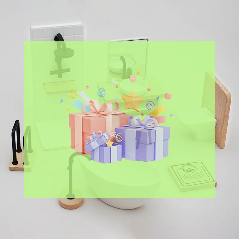 Exceptional Dollhouse Bathroom Decoration: 1/12 Scale Washbasin, Tub, Toilet Models; Complete Miniature Furniture