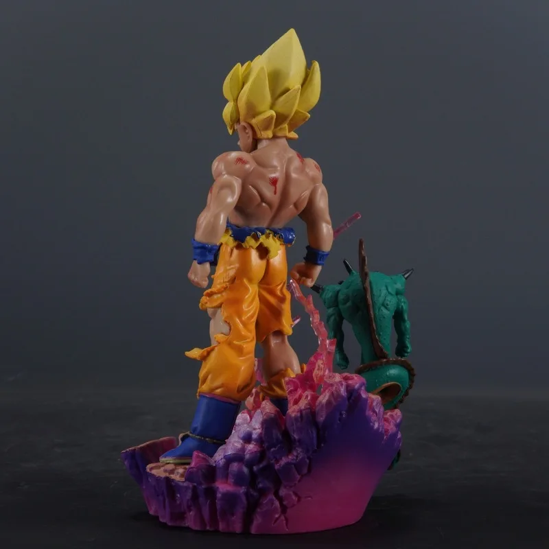 Dragon Ball Z Son Goku Action Figure Speelgoed Anime DBZ Shenlong Super Saiyan Figuras GK Standbeeld Model Ornament Perifere Kids Gift