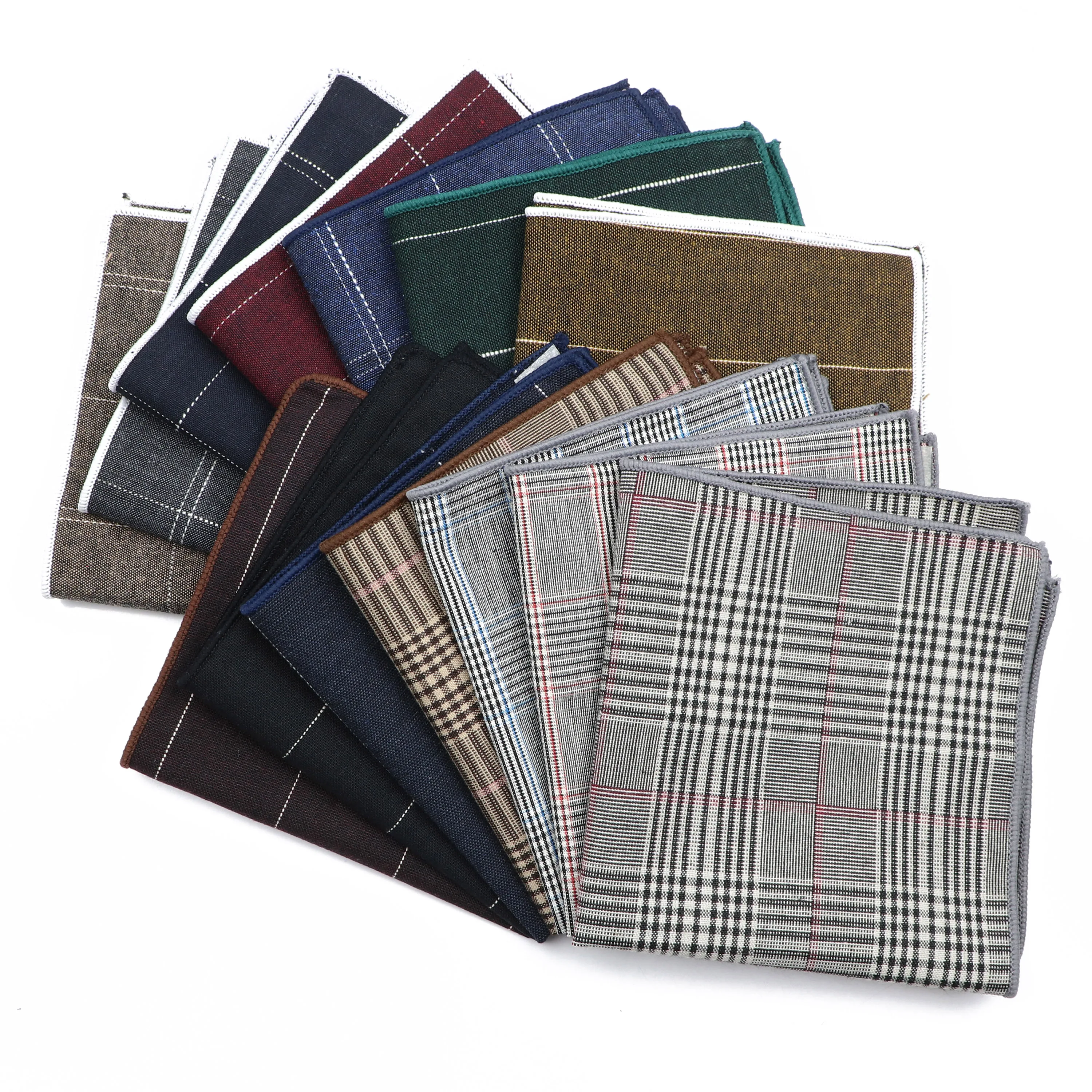 

Модные хлопковые клетчатые платки-косынки в винтажном стиле, серые и черные, мужские высококачественные платки для делового костюма, карманные платки-паше