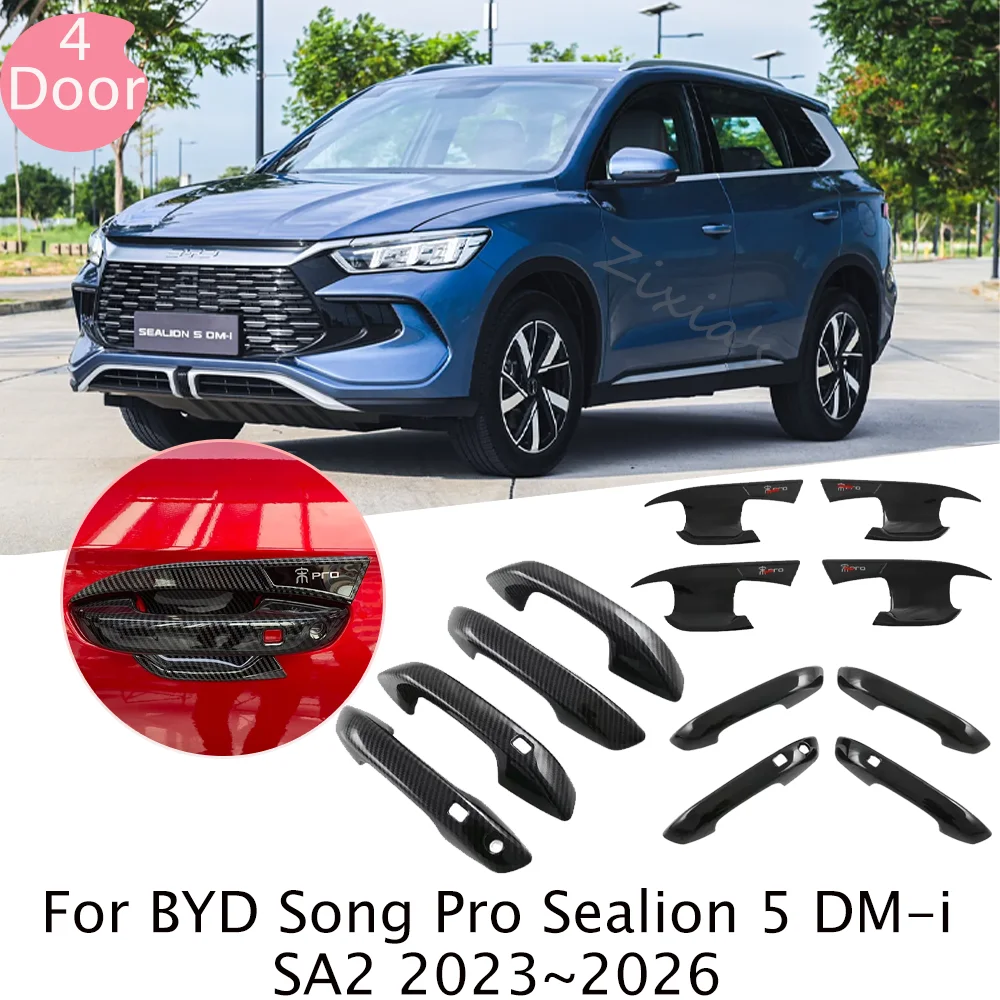 

Для BYD Sealion 5 DM-i Song Pro GL SA2 2023~2026 2024 2025: Защитные накладки на внешние ручки дверей и чашки дверных ручек, аксессуары для модификации