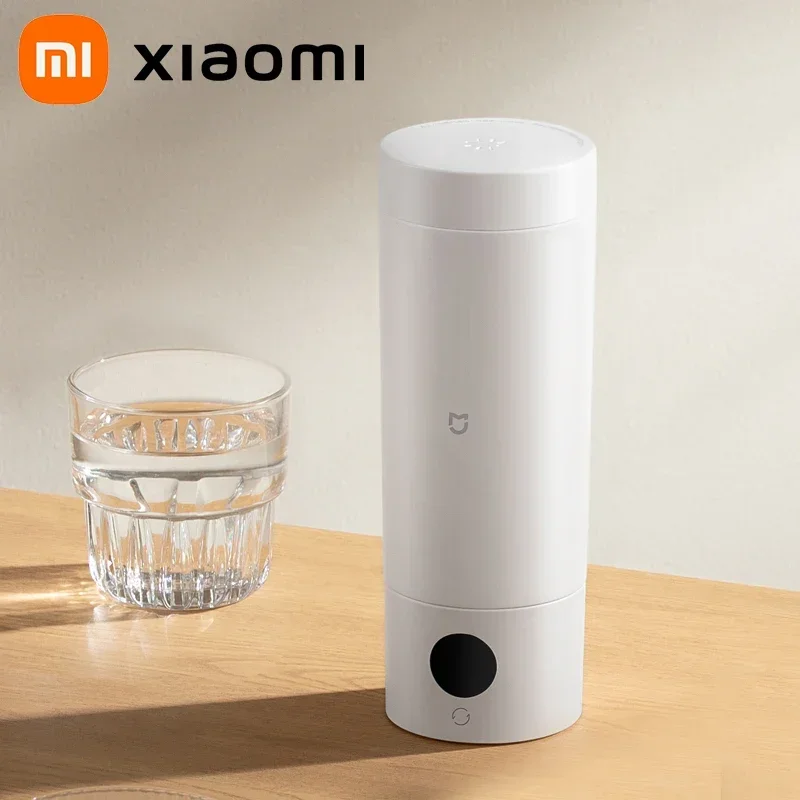 غلاية كهربائية محمولة من Xiaomi Mijia، كوب معزول، زجاجة مياه سعة 350 مل، زجاجة مياه ذكية للسفر
