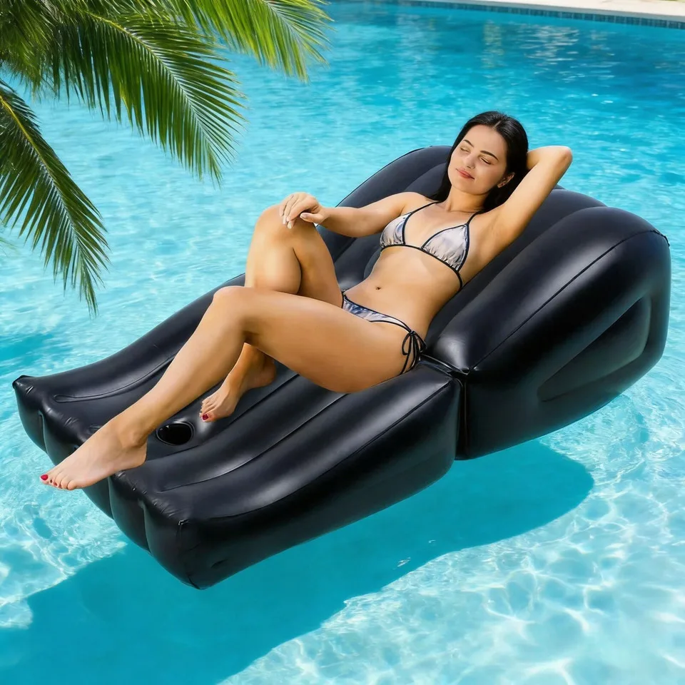 Portable Foldable Modern Inflatable Lounger Air Sofa Bed Camping Mattress For Outdoor Bedroom Use