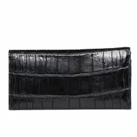 New Fashion Business Men's Alligator Wallets Crocodile Genuine Leather Long Organizer Wallet Boy Brand Luxury Card Holder Purse