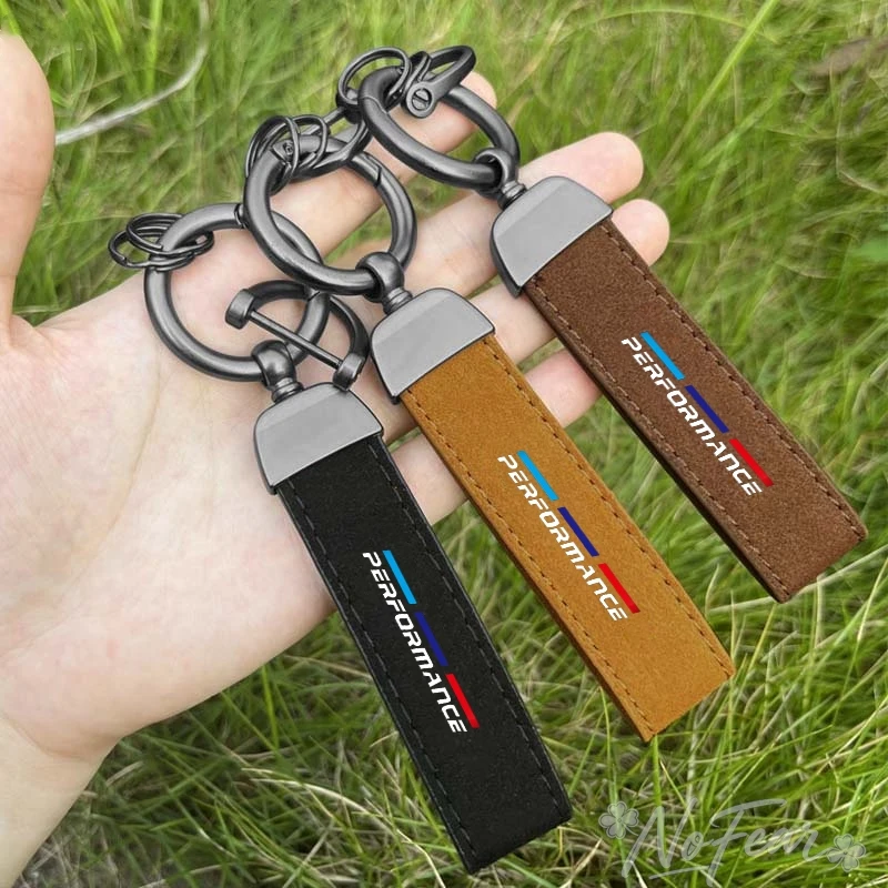 

Leather Car Emblem Keychain Auto Vehicle Key Holder Keyring For BMW M Emblem E46 E36 E34 F10 E90 F30 E60 F30 E53 E30 E92 E87