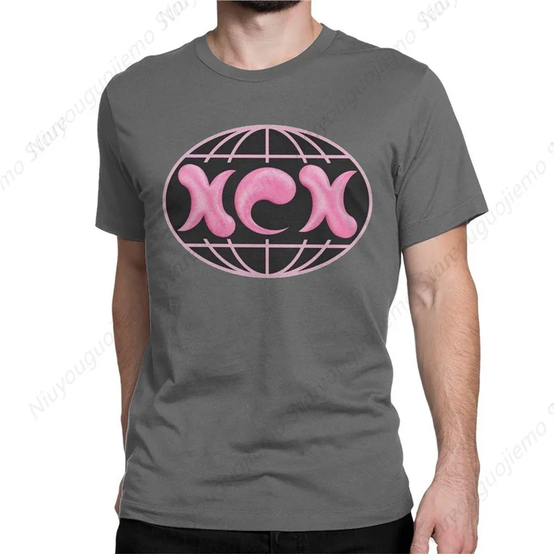 

CharliforWomenTMenCottonXcxShirtCrashAlbum Summer Tide Brand High Quality Cotton Printing Short Sleeves Loose and Comfortable