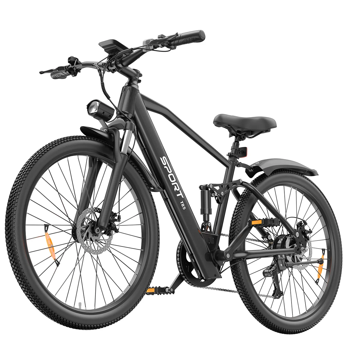 Bicicleta eléctrica Uplee T8/T8S con batería de 250 W y 48 V, 13 Ah, neumáticos de 26 pulgadas, 7 velocidades, pantalla LCD y frenos de