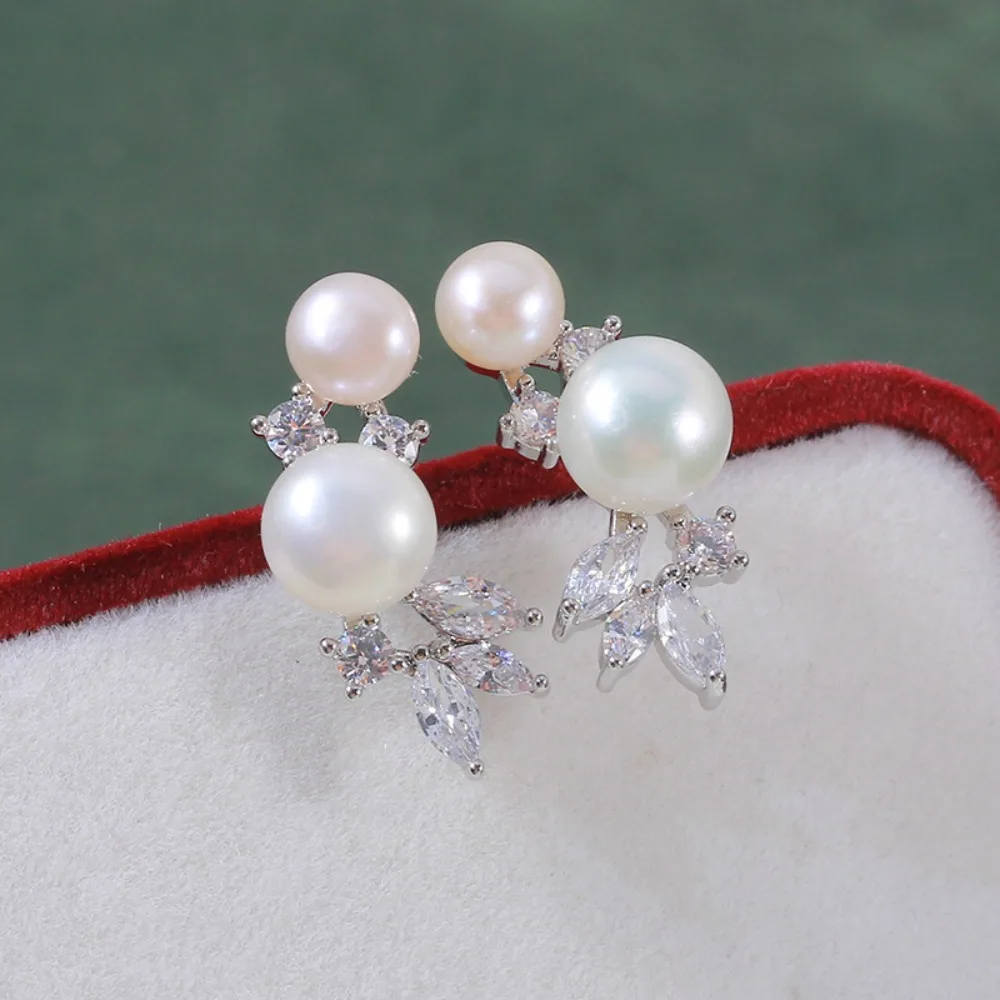 

6PCS S925 Sterling Silver Needle 18K Gold Wrapped Plated Brass Earring Settings Diy Jewelry Pearl Earrings Accessories