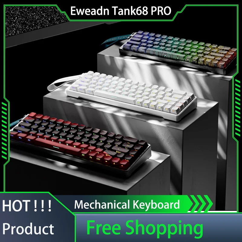 NEW Eweadn Tank68 PRO Magnetic Switch Mechanical Keyboard Customized Bluetooth Aluminum Alloy Ergonomic Gaming Laptop Keyboard