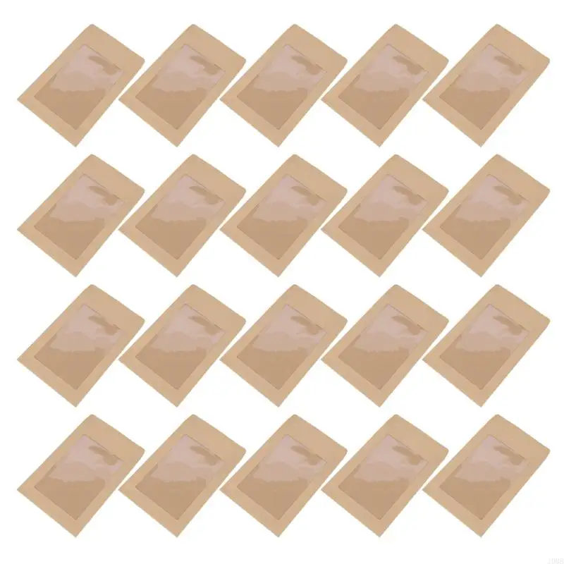 

J0MB 20PCS Винтажные конверты с прозрачным окном, 4x2Inch Giv