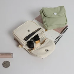 1 Simple Coin Purse, Portable Mini Storage Bag, Canvas Carry-On Small Pocket Bag, Suitable For Students, Change, Small Items