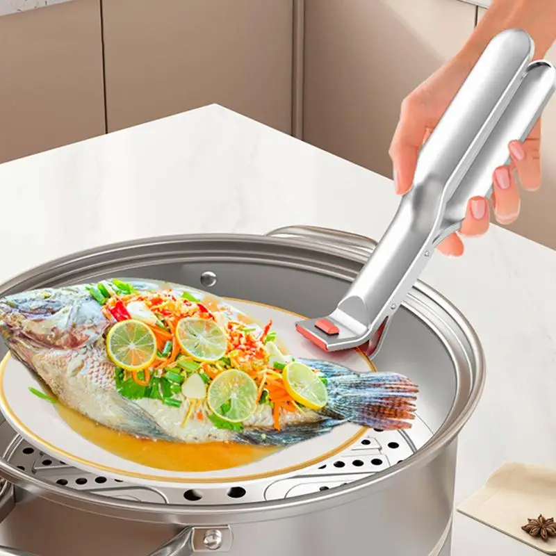 Hot Dish Plate Clip Anti-Scald Bowl Clip Gripper Ergonomic Handle Bowls Clamp Holder for Frying Pans Air Fryers Steamers Ovens