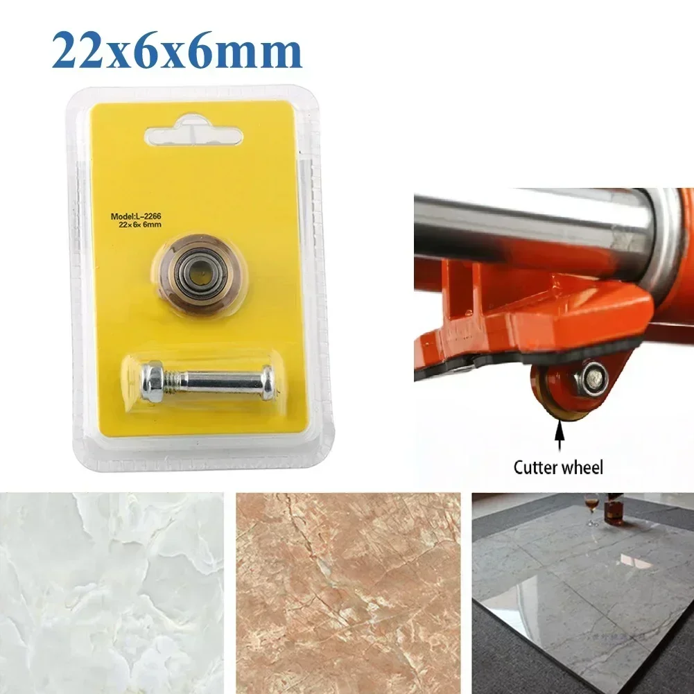 22*6*6mm Tile Ceramic Cutter Tungsten Carbide Bearing Glass Cutting Wheel Cutter Spare Blade For 5-15mm Tile Cutting Machine