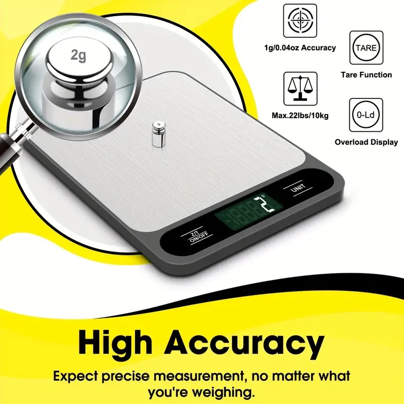 10kg Digital Kitchen Scale Baking Gram Weight Scales LCD Digital Display Electronic Table Scale Personal Healthy Diet Food Scale