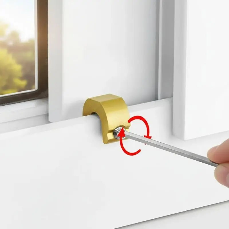 Home Security Solution 5pcs Aluminum Alloy Window Lock Stopper for Sliding Doors Windows