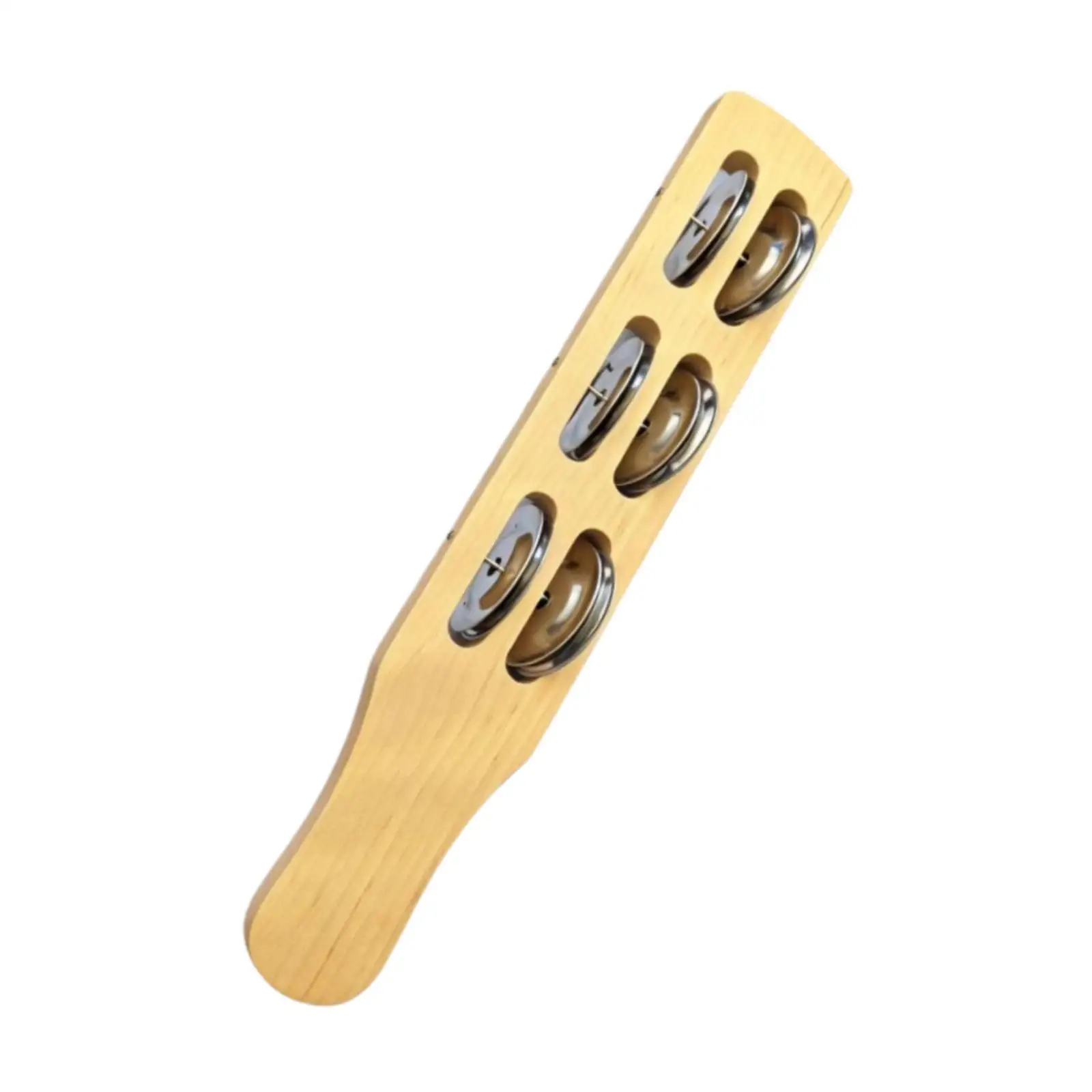 Wooden Handle Hand Jingle Bells Percussion Instrument for Children Family Learning Holiday Decor