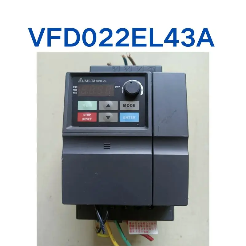 Used VFD022EL43A frequency converter, 2.2Kw tested OK, function intact