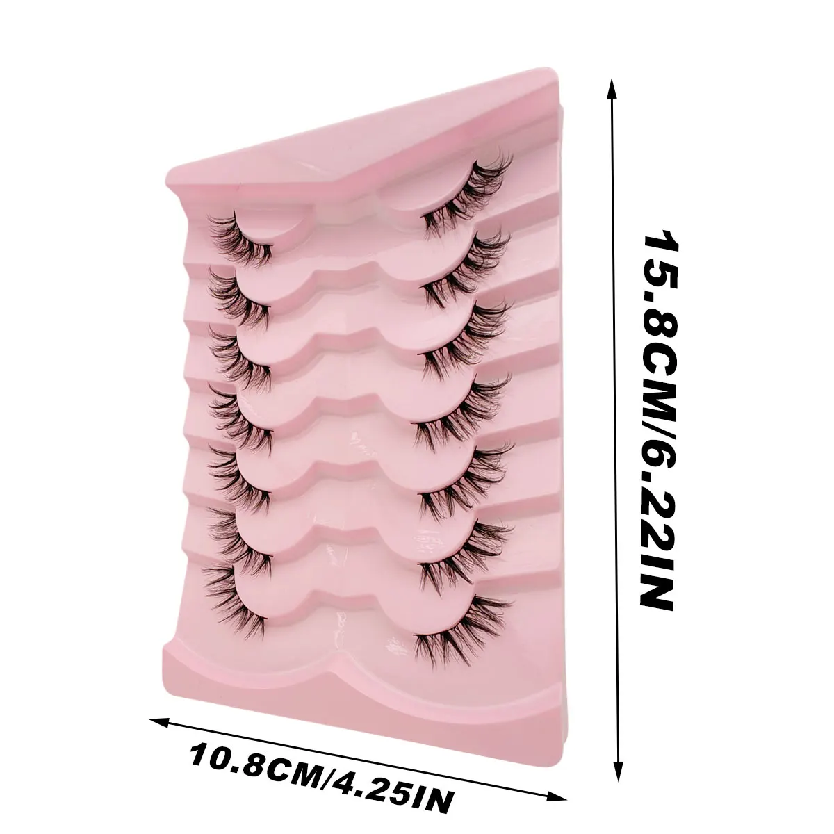 7 أزواج ثلاثية الأبعاد متعددة الطبقات رقيق نصف رموش عين القطة الطبيعية الرموش الصناعية سهلة الارتداء متعددة الاستخدامات للمناسبات المختلفة #6