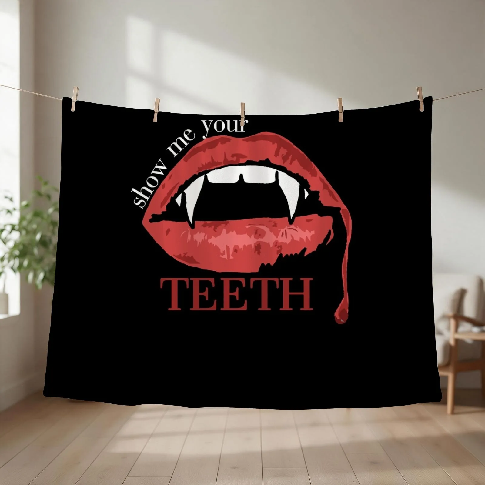 Special Present Show Me Your Teeth Great Model Gift Movie Fans Throw Blanket couch cozy soft plush fuzzy picnic outdoor blanket