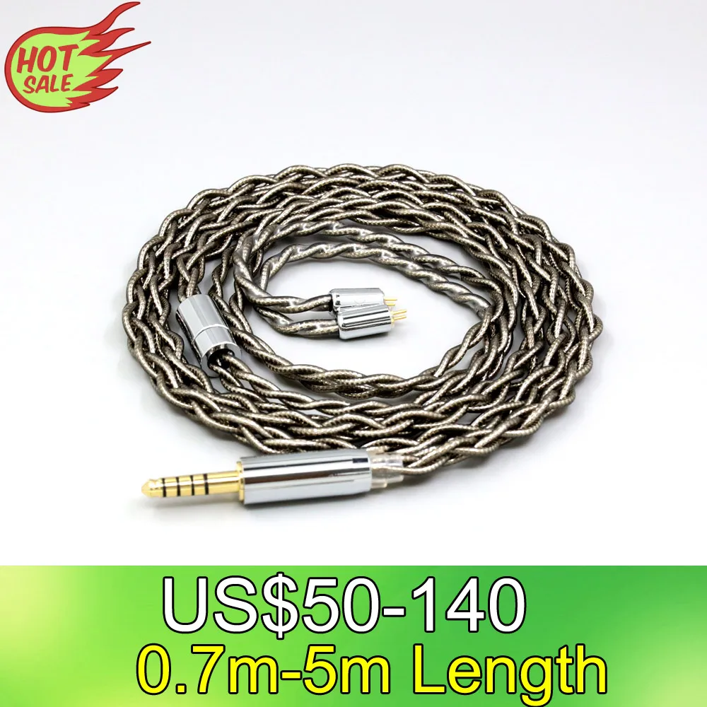 

LN008219 99% Pure Silver Palladium + Graphene Gold Earphone Shielding Cable For 0.78mm Flat Step JH Audio JH16 Pro JH11 Pro 5 6